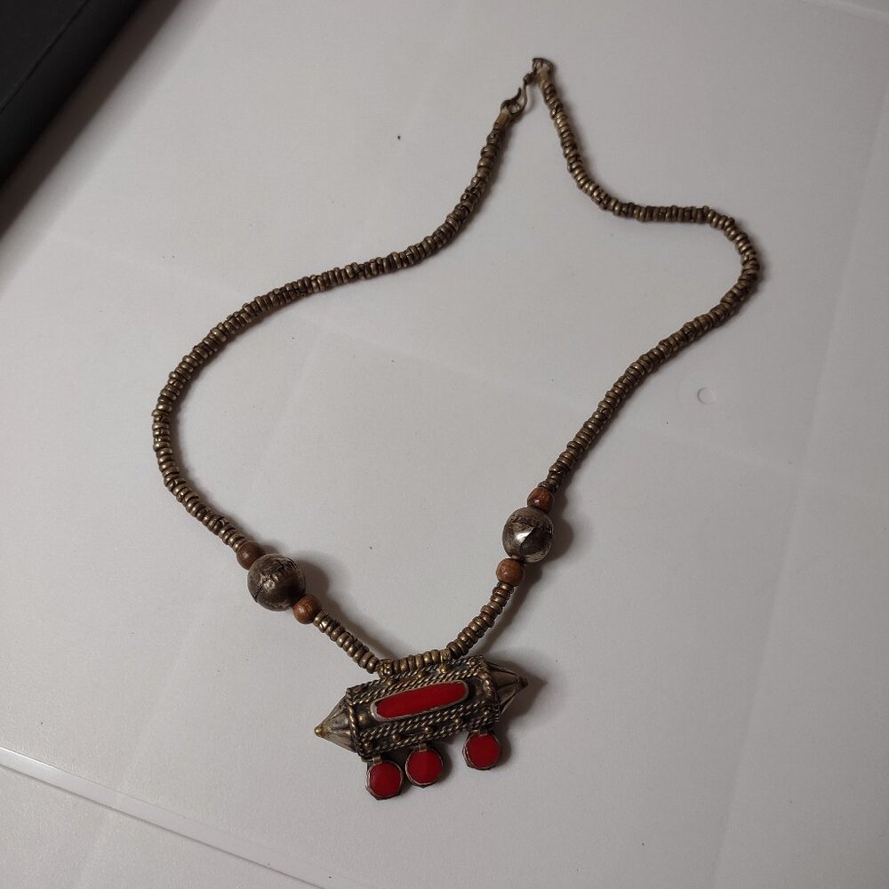 18 Inch Old Metal Necklace